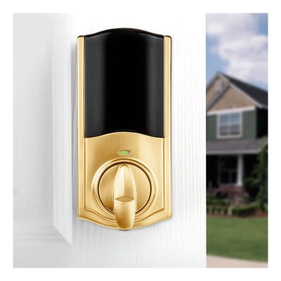 Kwikset Convert Smart Lock Conversion Kit with Zigbee, Lifetime Polished Brass